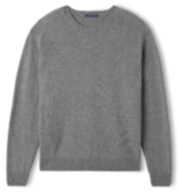 Thumb Photo of Grey Merino and Cashmere Crewneck Sweater