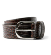 Thumb Photo of Brown Embossed Leather Belt
