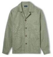 Thumb Photo of Sage Cotton and Linen Shirt Jacket