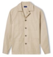 Thumb Photo of Beige Cotton and Linen Shirt Jacket