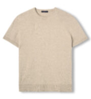 Thumb Photo of Beige Cotton and Silk Knit T-Shirt