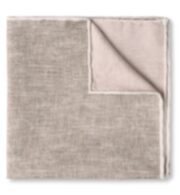 Thumb Photo of Beige Cotton Silk Tipped Pocket Square