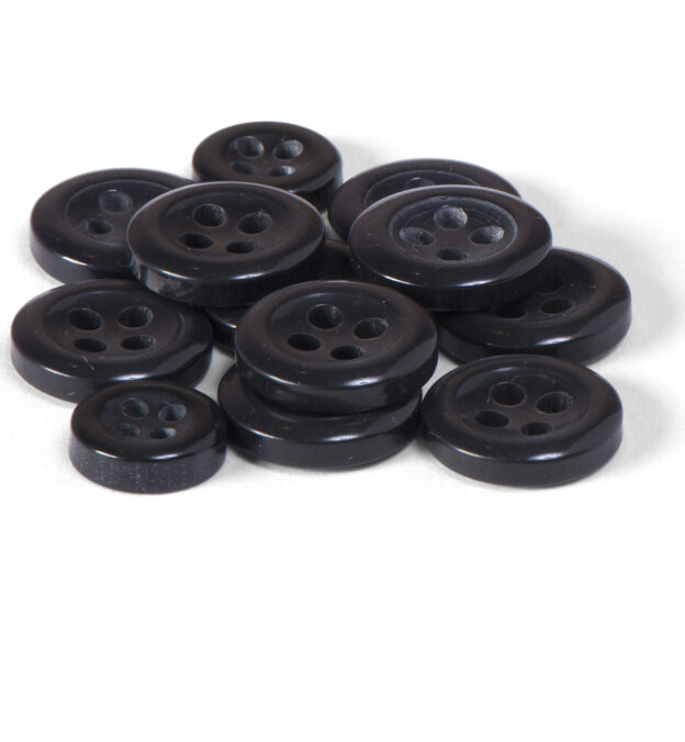 Black Button Replacement Set by Proper Cloth