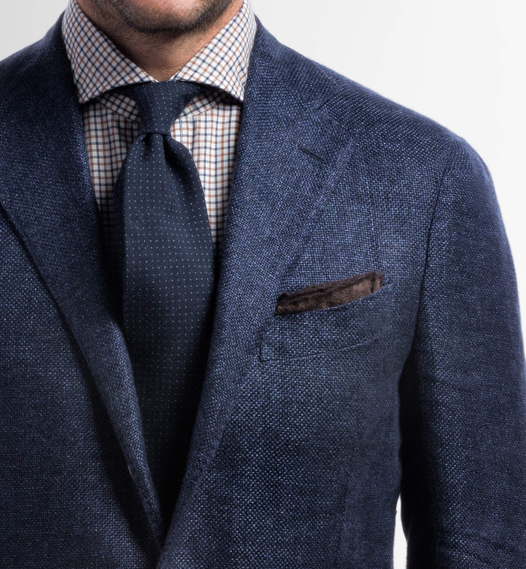 Chestnut Wool Pocket Square by Proper Cloth