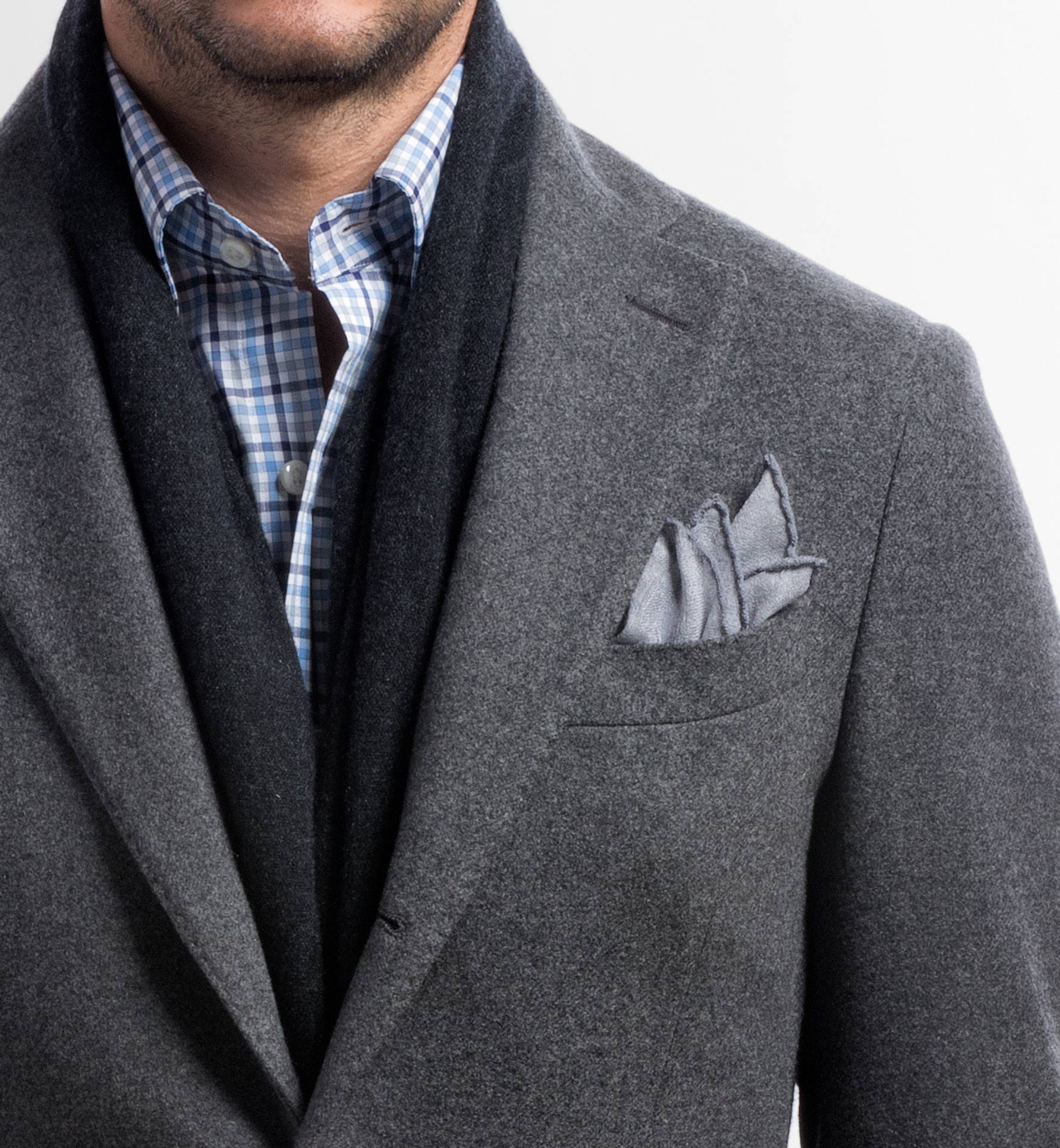 Stone Wool Pocket Square by Proper Cloth
