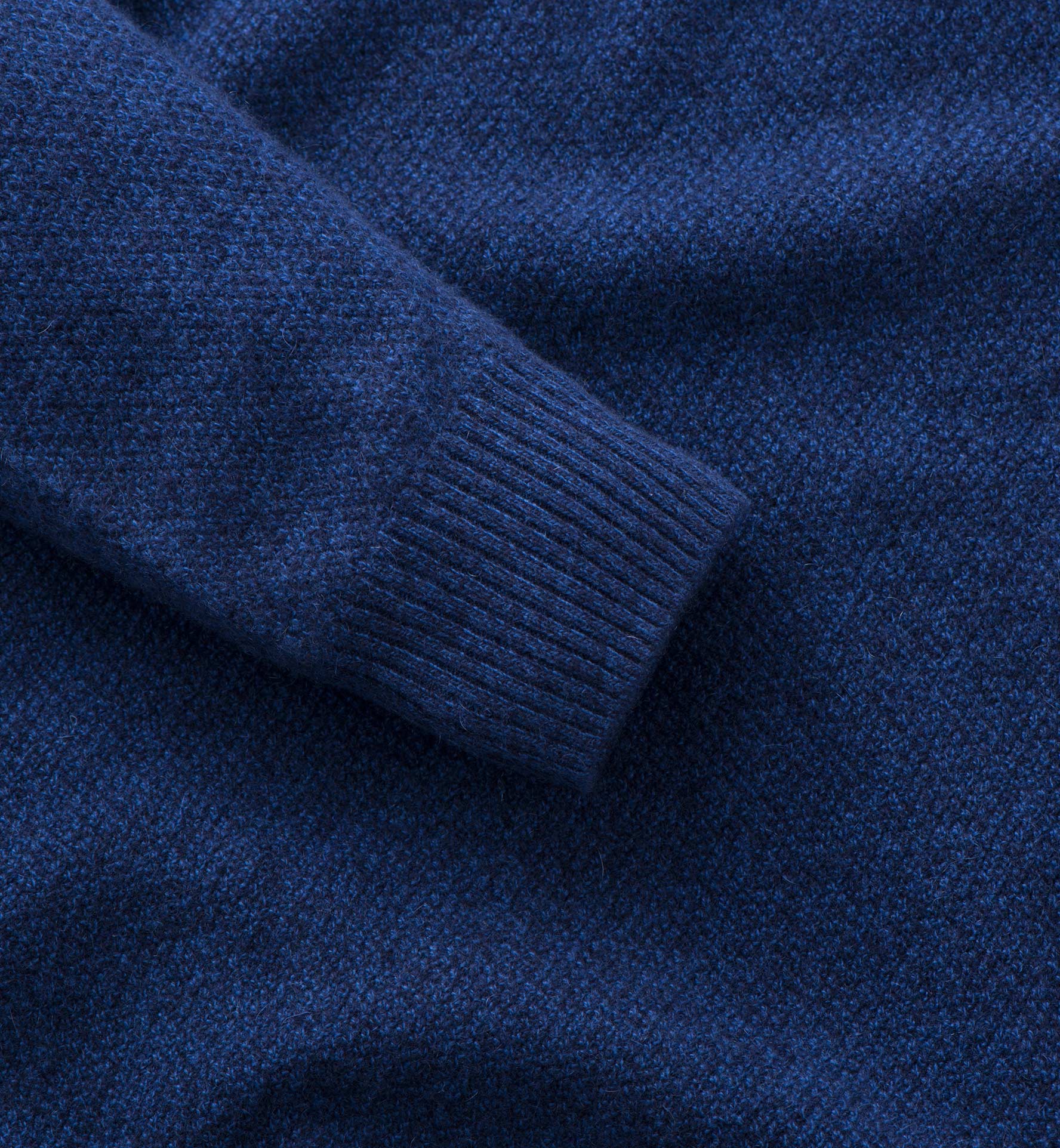 Indigo Cobble Stitch Cashmere Sweater by Proper Cloth