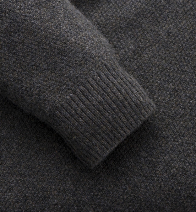 Pine Cobble Stitch Cashmere Sweater by Proper Cloth