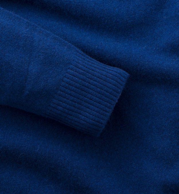 Royal Blue Cashmere V-Neck Sweater by Proper Cloth