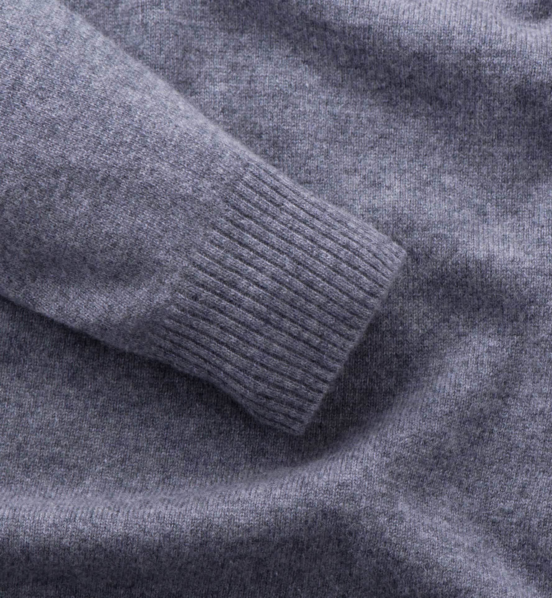 Grey Cashmere V-Neck Sweater by Proper Cloth