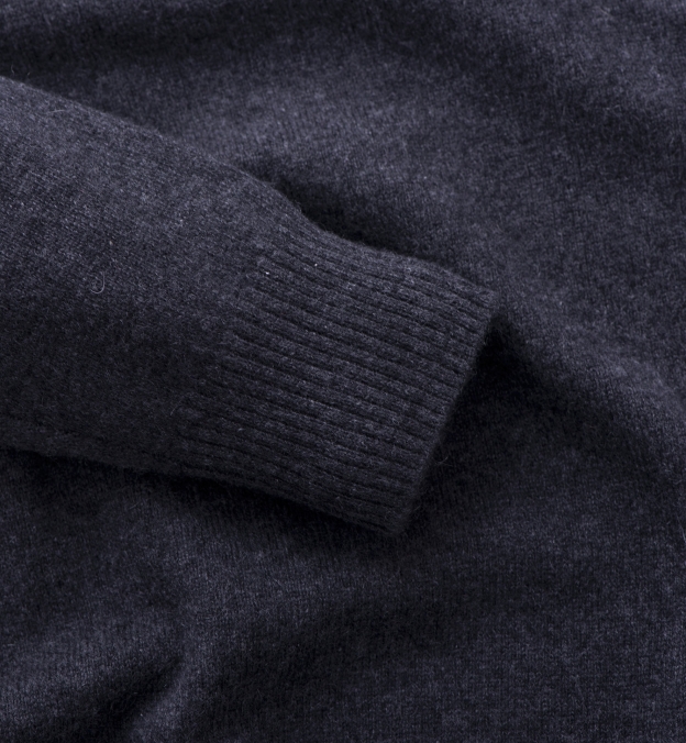 Charcoal Cashmere V-Neck Sweater by Proper Cloth
