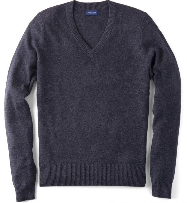V Neck Cashmere-Charcoal main image 1