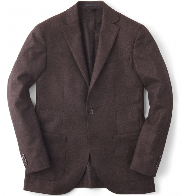 Brown Flannel Genova Jacket by Proper Cloth