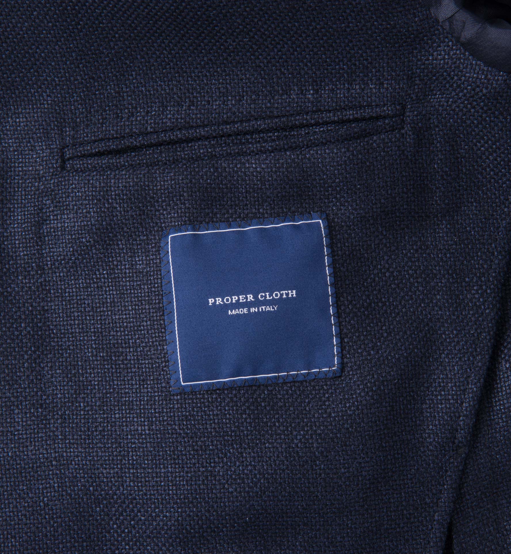 Navy Basketweave Genova Jacket by Proper Cloth
