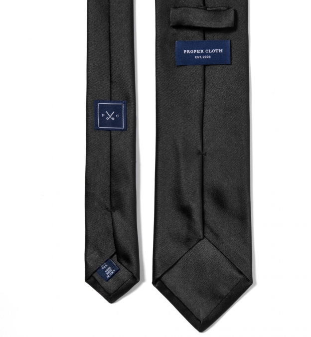 Black Satin Tie by Proper Cloth