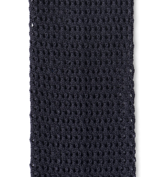 Black Silk Knit Tie