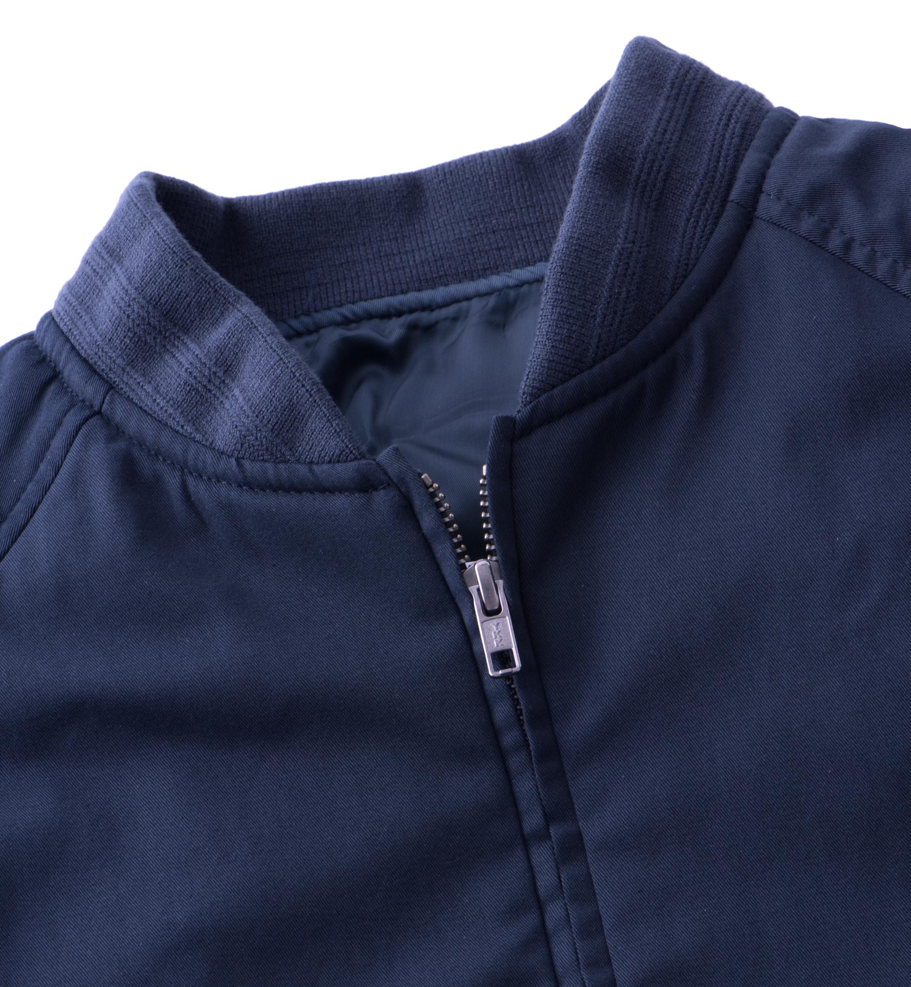 Mercer Navy Cotton Bomber Jacket by Proper Cloth