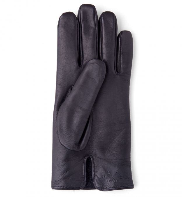 Black Leather Cashmere Lined Gloves by Proper Cloth