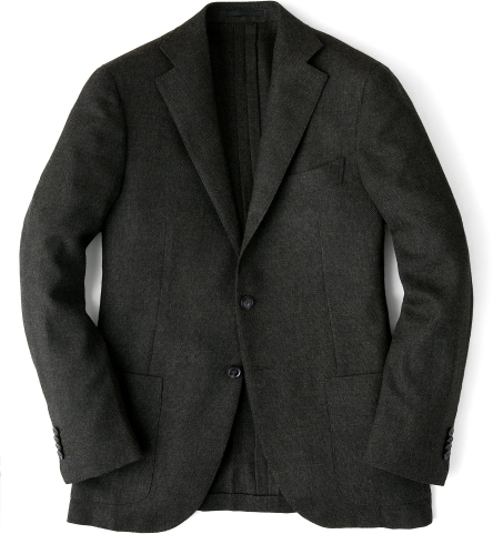 Forest Wool Cashmere Basketweave Hudson Jacket by Proper Cloth