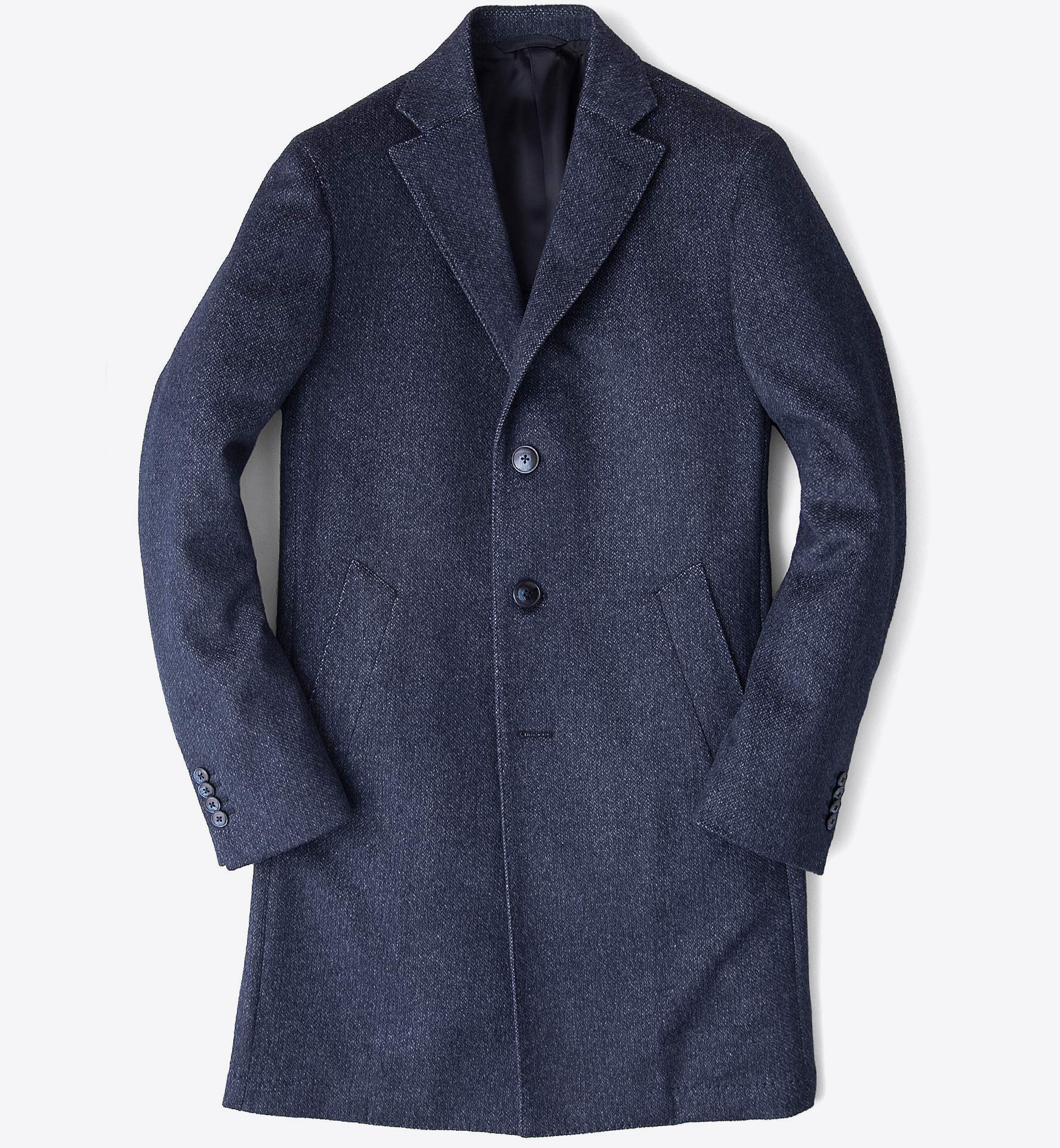 blue wool overcoat