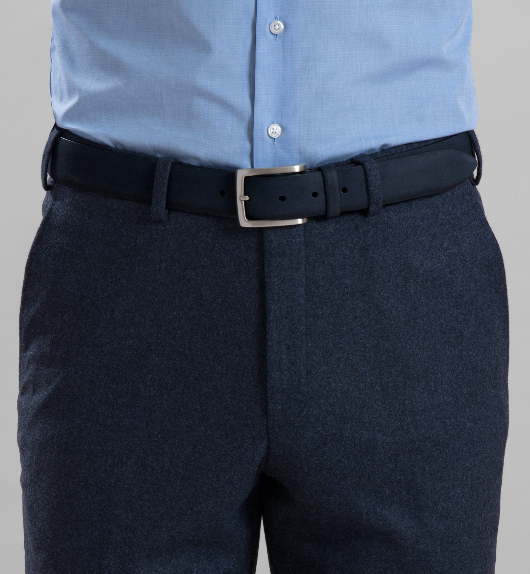 Navy Nubuck Belt by Proper Cloth