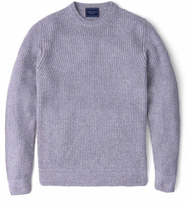 Amalfi Grey Cotton and Linen Sweater by Proper Cloth