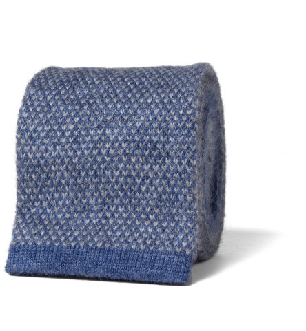 Torino Blue Cashmere Knit Tie by Proper Cloth