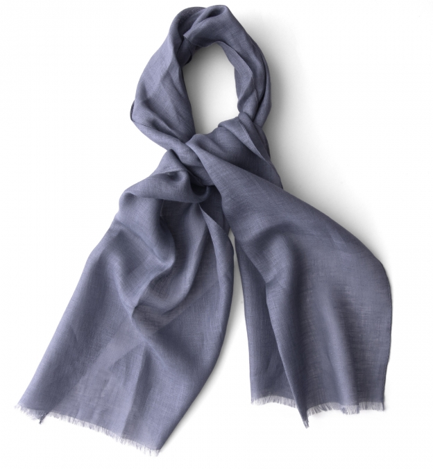 Grey Linen Scarf by Proper Cloth