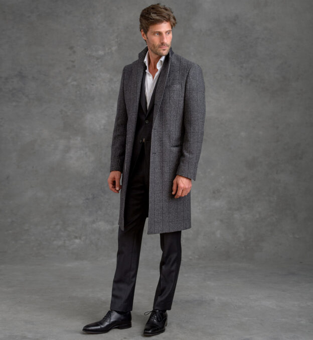 Bleecker Grey Glen Plaid Coat by Proper Cloth