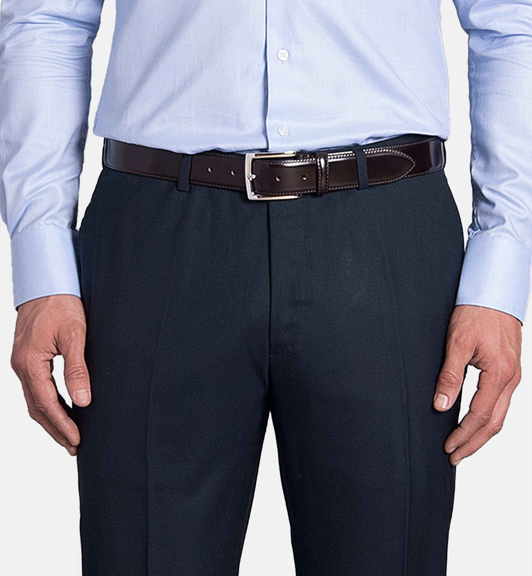 Dark Brown Cordovan Belt by Proper Cloth