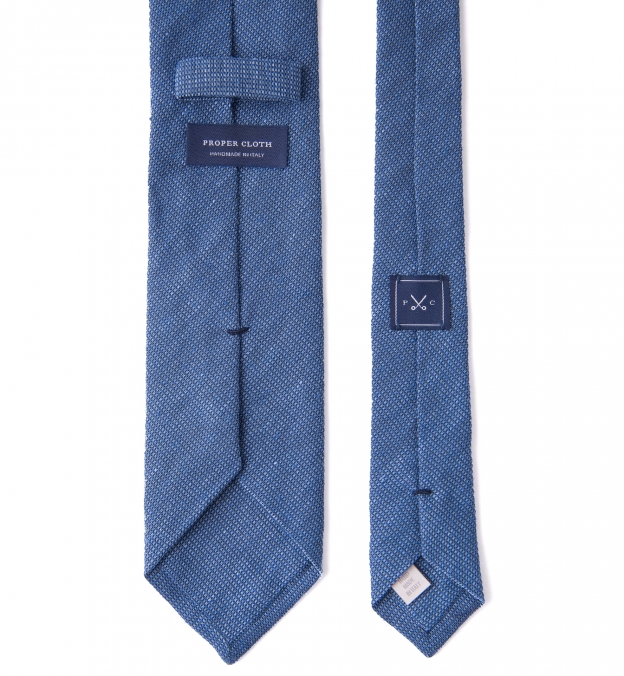 Ocean Blue Linen Silk Tie by Proper Cloth