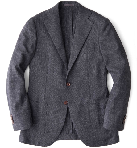 Hudson Grey Melange Wool Hopsack Jacket by Proper Cloth