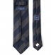Zoom Thumb Image 3 of Navy and Charcoal Striped Wool Tie