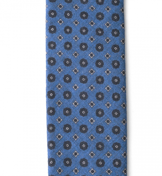Light Blue Foulard Wool Tie by Proper Cloth