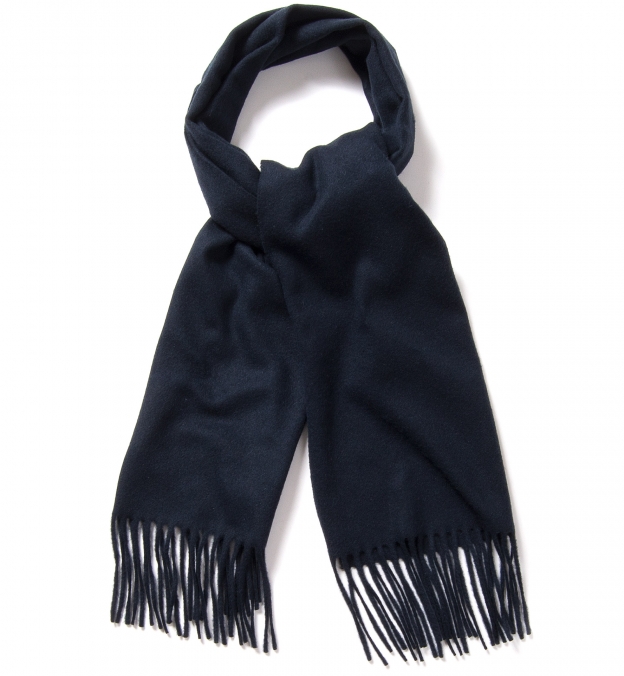 Navy Cashmere Scarf by Proper Cloth