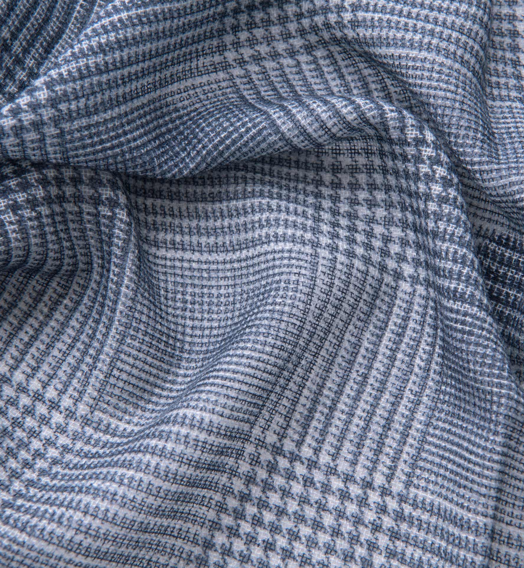 Grey Cashmere Glen Plaid Scarf by Proper Cloth