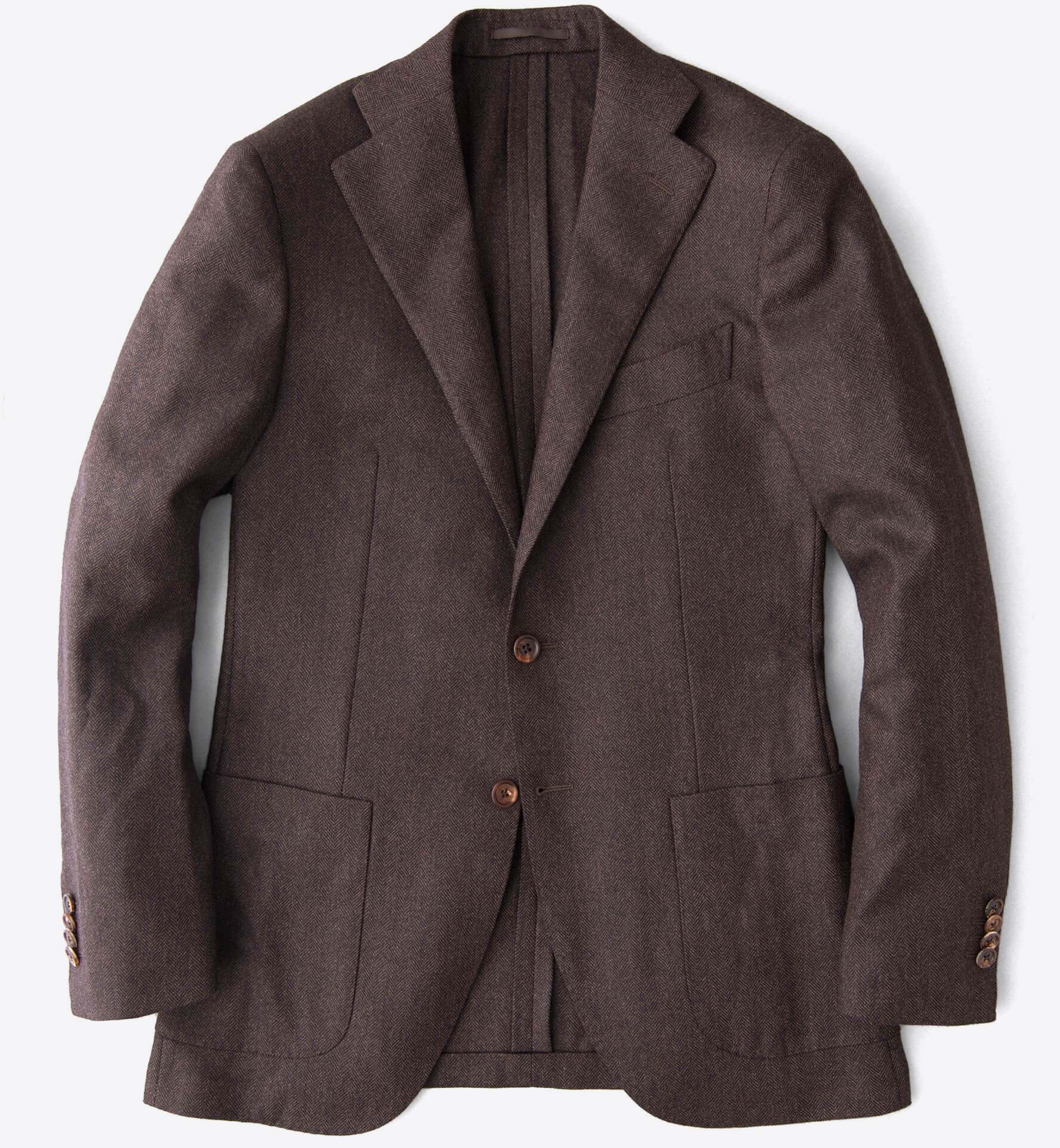 Hudson Walnut Herringbone Wool and Cashmere Jacket by Proper Cloth