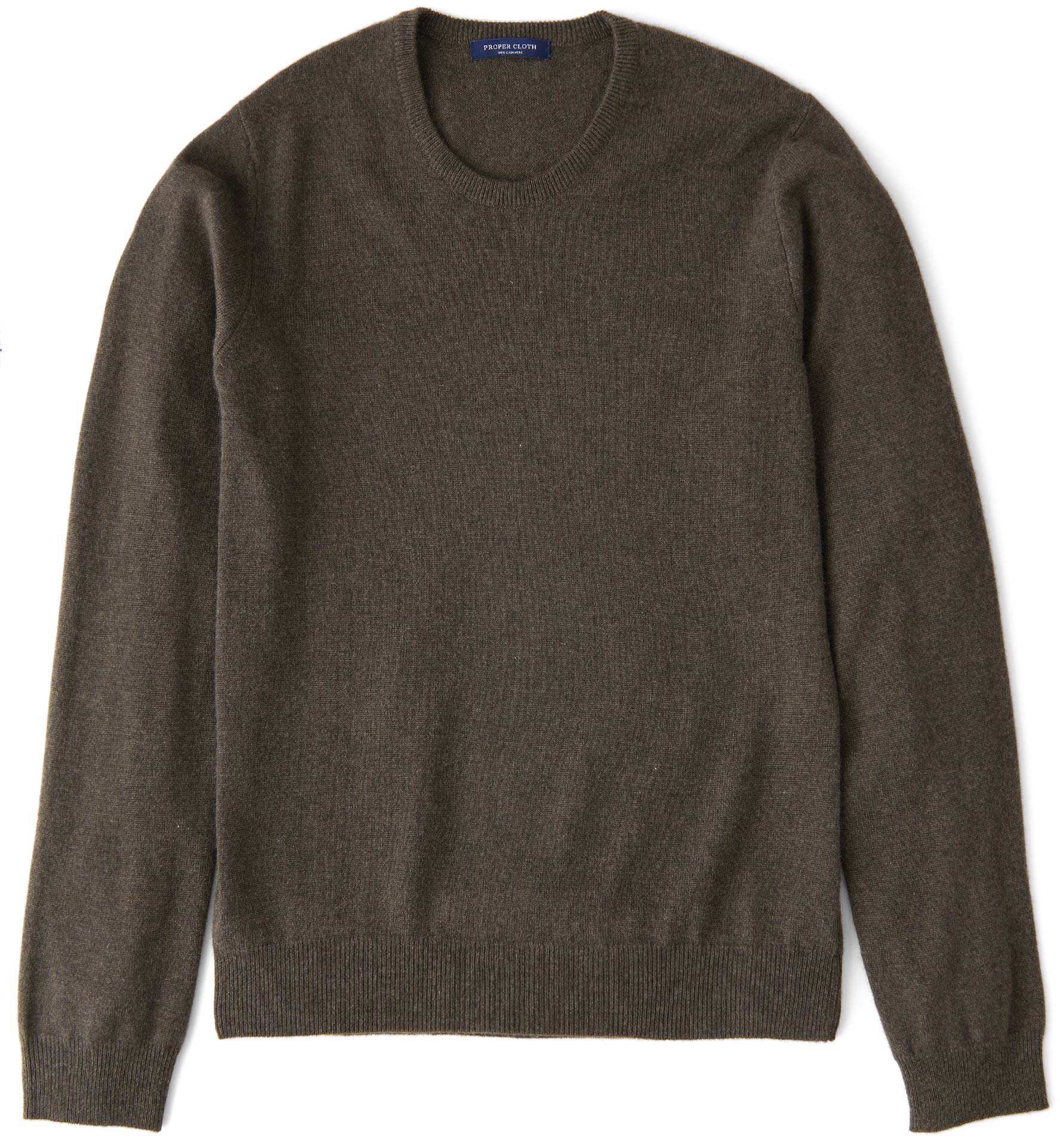 Pine Cashmere Crewneck Sweater by Proper Cloth