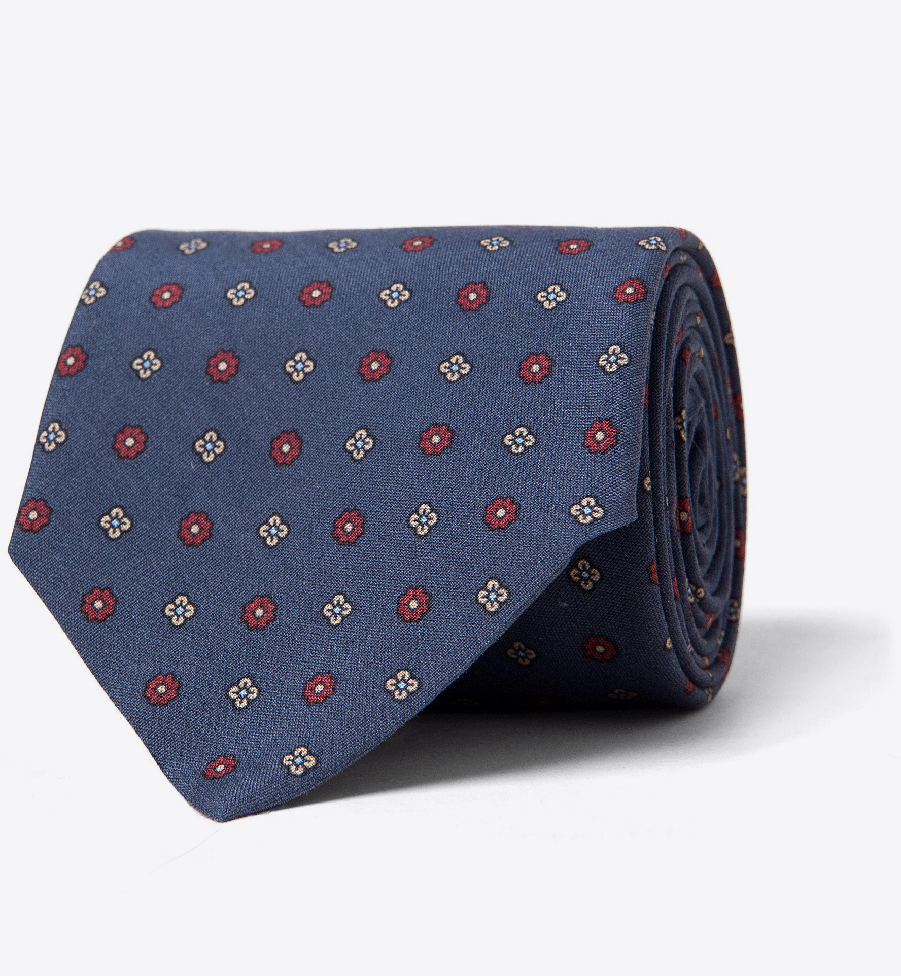 Zoom Image of Slate Blue Foulard Madder Silk Tie