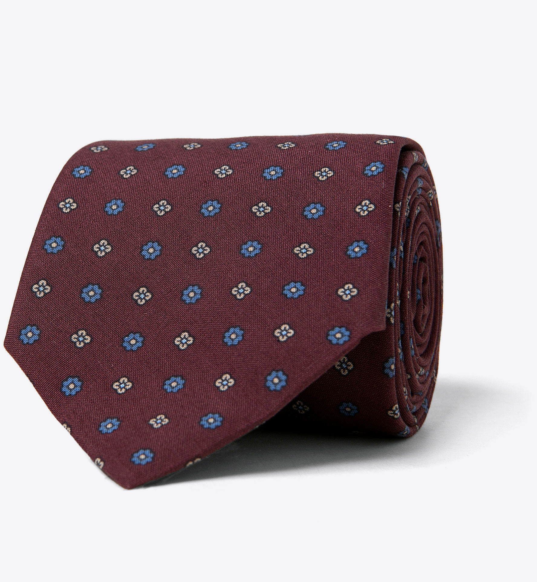Burgundy Foulard Madder Silk Tie by Proper Cloth