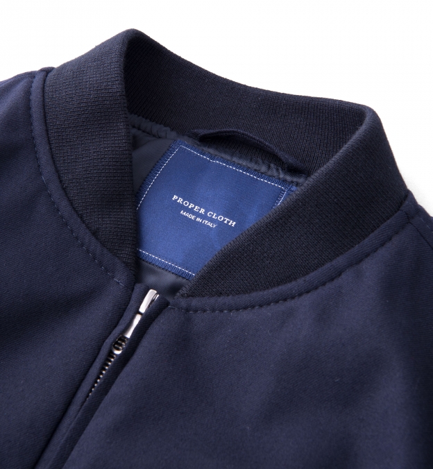 Navy Wool Storm System Bomber by Proper Cloth