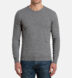Light Grey Melange Merino Crewneck Sweater Product Thumbnail 3