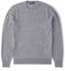 Light Grey Melange Merino Crewneck Sweater Product Thumbnail 1