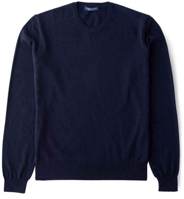 Navy Merino Crewneck Sweater