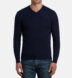 Navy Merino V-Neck Sweater Product Thumbnail 3