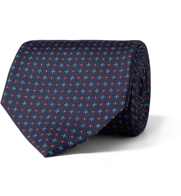 University of Pennsylvania Silk Tie #7 - Dark Red & Blue