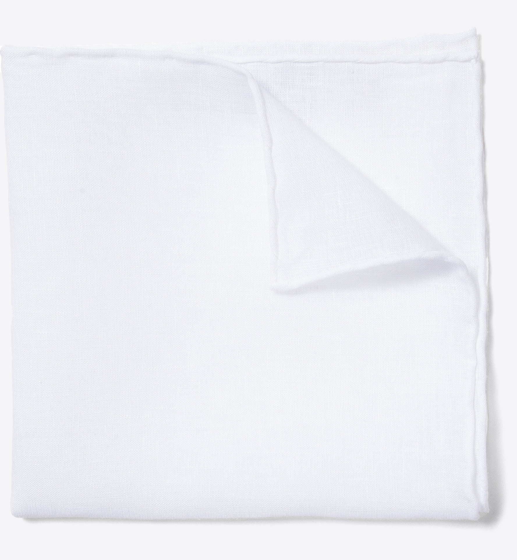 Zoom Image of Essential White Linen Pocket Square