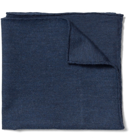 Navy Flannel Pocket Square by Proper Cloth
