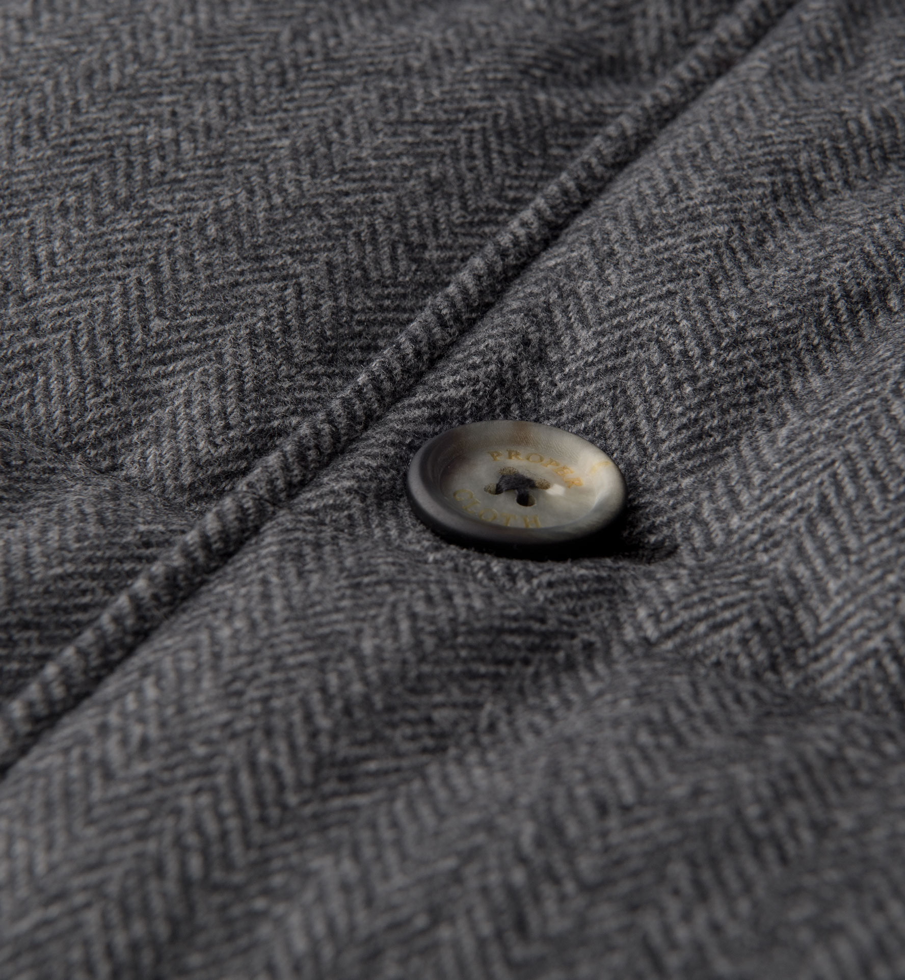 Cortina Grey Herringbone Wool Button Vest by Proper Cloth