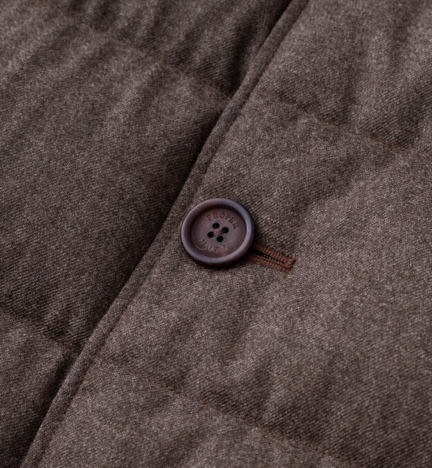 Cortina Chestnut Wool Button Vest by Proper Cloth