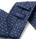 Navy and Light Blue Small Paisley Print Silk Tie Product Thumbnail 2
